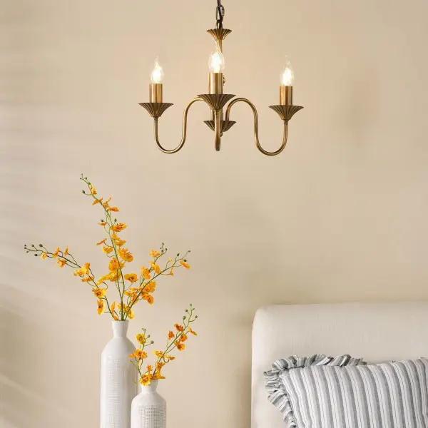 Lydian 3 Light Antique Bronze Pendant