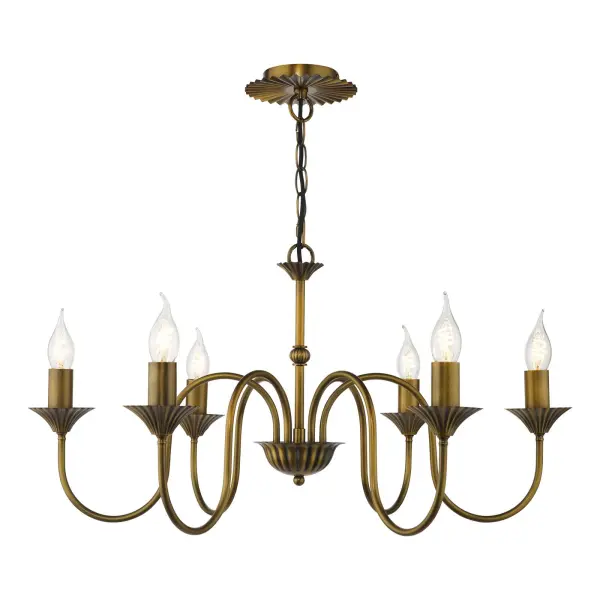 Lydian 6 Light Antique Bronze Pendant