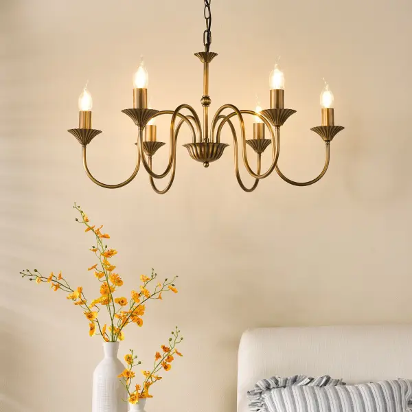 Lydian 6 Light Antique Bronze Pendant