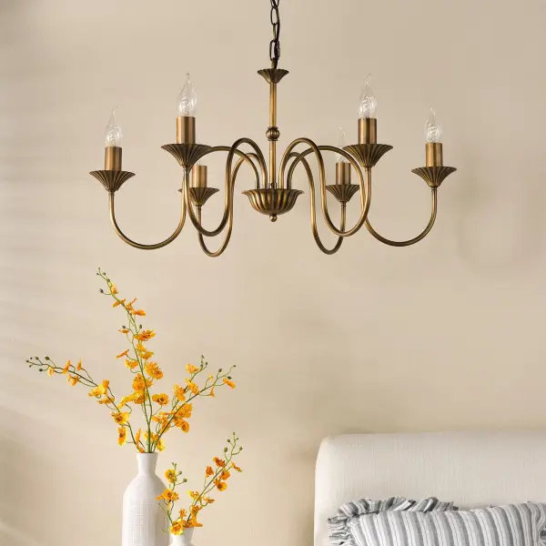 Lydian 6 Light Antique Bronze Pendant