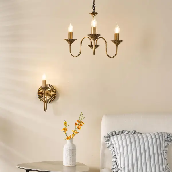 Lydian Antique Bronze Wall Light