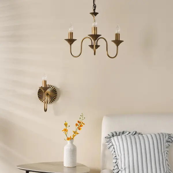 Lydian Antique Bronze Wall Light
