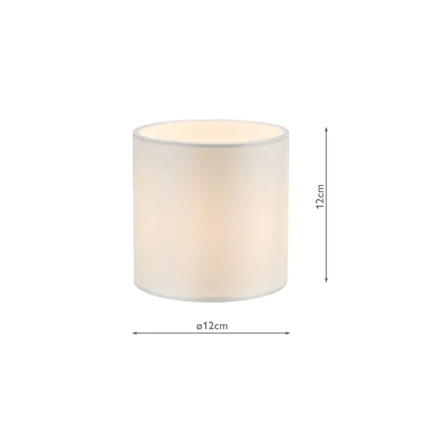 Lyris Ivory Cotton Drum Shade 12cm