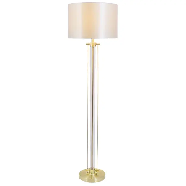 Malone Satin Brass Floor Lamp C/W Shade