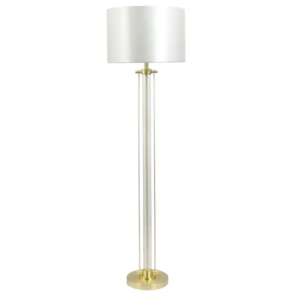 Malone Satin Brass Floor Lamp C/W Shade