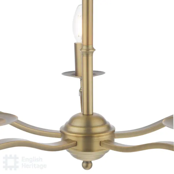 Marble Hill Aged Brass 5 Light Pendant