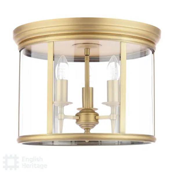 Marble Hill 3 Light Aged Brass Flush Fitting