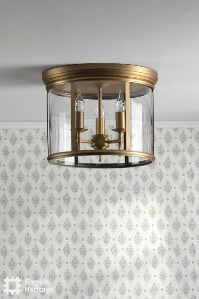 Marble Hill 3 Light Aged Brass Flush Fitting