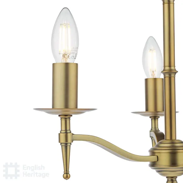 Marble Hill Aged Brass 3 Light Pendant
