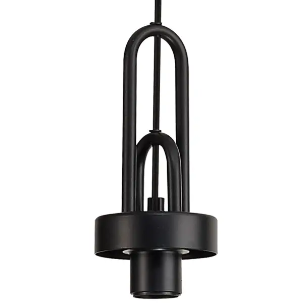 Meel 4 Light Matt Black Bar Pendant