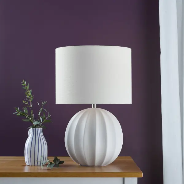 Mavis Cream Table Lamp C/W Shade