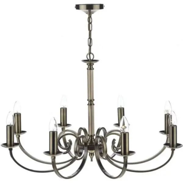 Murray 8 Light Dual Mount Pendant Antique Brass
