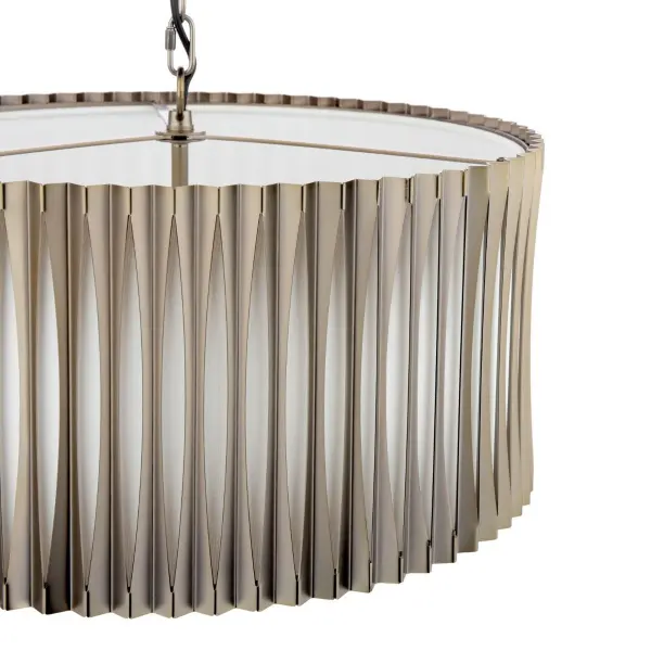 Netra 3 Light Satin Bronze & Ivory Pendant