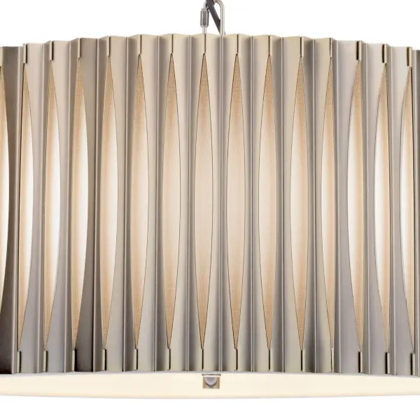 Netra 3 Light Satin Bronze & Ivory Pendant