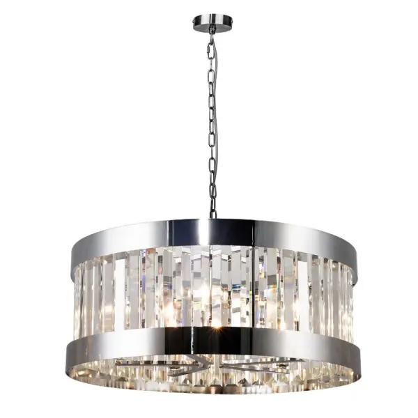 Pandora 5 Light Crystal Pendant Polished Chrome