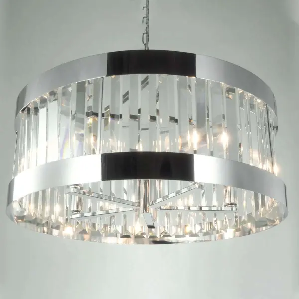 Pandora 5 Light Crystal Pendant Polished Chrome