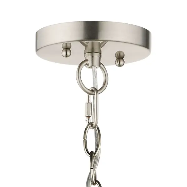 Pandora 5 Light Crystal Pendant Satin Chrome