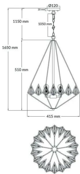 Paragon 3 Light Crystal Pendant Polished Chrome