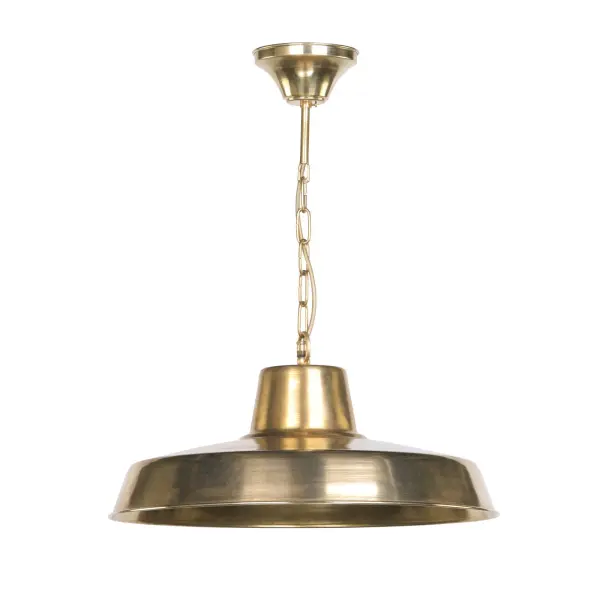 Penzance Natural Brass Outdoor Pendant IP23