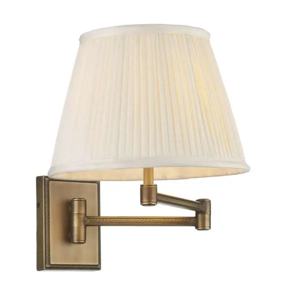 Pimlico Solid Brass Swing Arm Wall Light