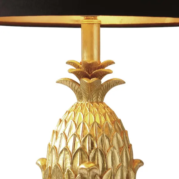 Pineapple Table Lamp complete with Shade Gold