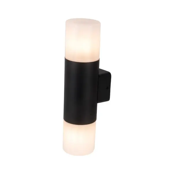 Piper Up & Down Black Wall Light IP44