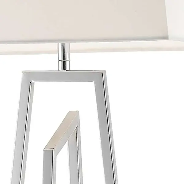 Plaza Polished Chrome Floor Lamp c/w Square Shade