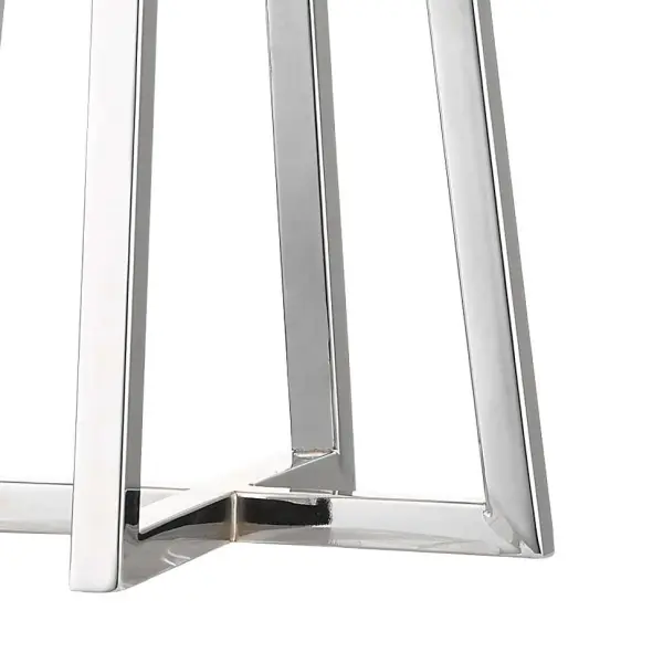 Plaza Polished Chrome Table Lamp c/w Square Shade