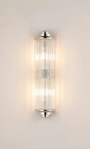 Appeal Small Flush Wall Light in Polished Nickel IP44