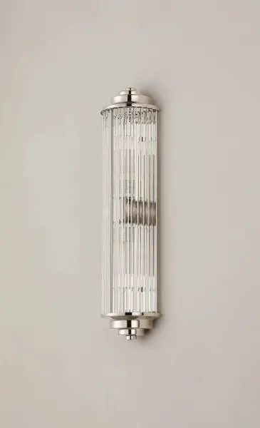 Appeal Small Flush Wall Light in Polished Nickel IP44