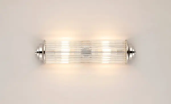 Appeal Small Flush Wall Light in Polished Nickel IP44