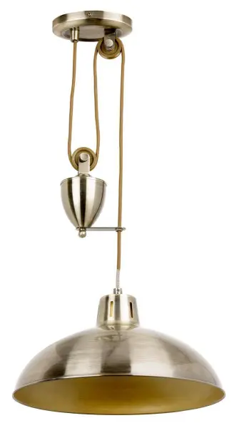 Polka Antique Brass Rise and Fall Metal Pendant