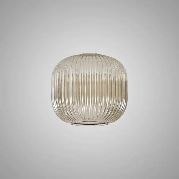Meel 20cm Pumpkin Champagne Ribbed Glass