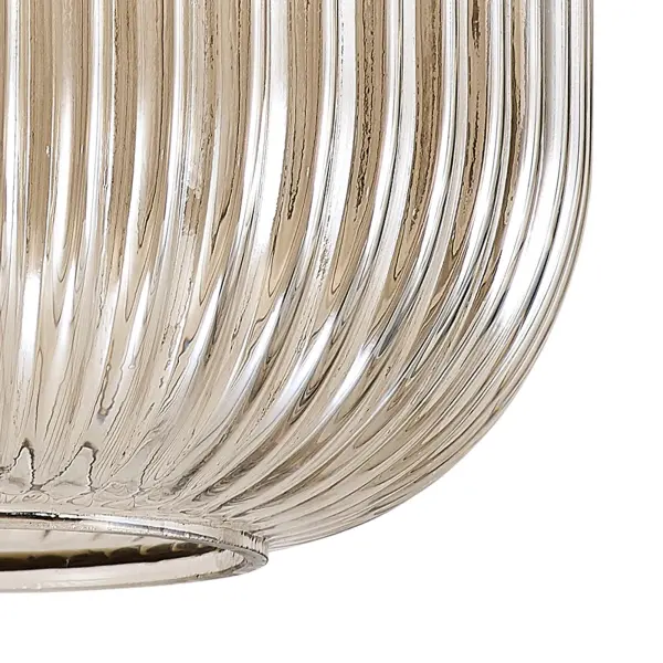 Meel 20cm Pumpkin Champagne Ribbed Glass