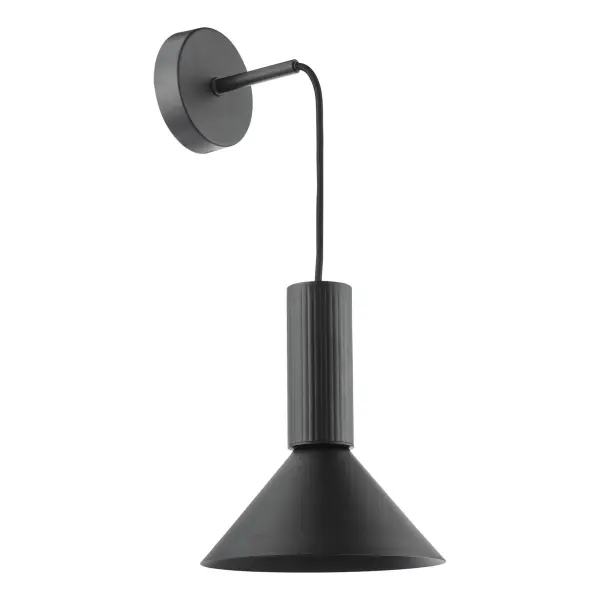 Ragnar Satin Black Pendant/Wall Light