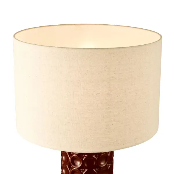 Raja Red Table Lamp C/W Shade