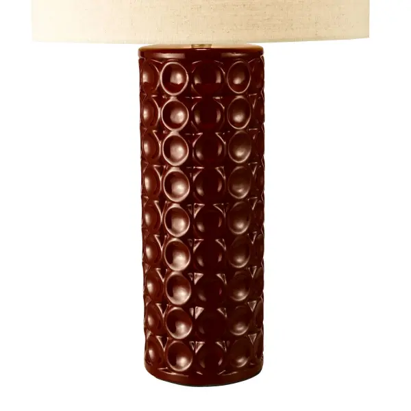 Raja Red Table Lamp C/W Shade