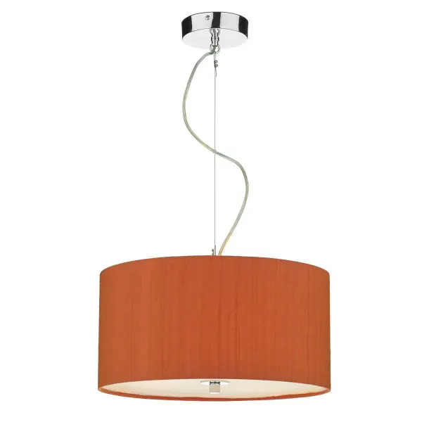 Renoir 40CM 3 Light Pendant Complete with Bespoke Silk Shade