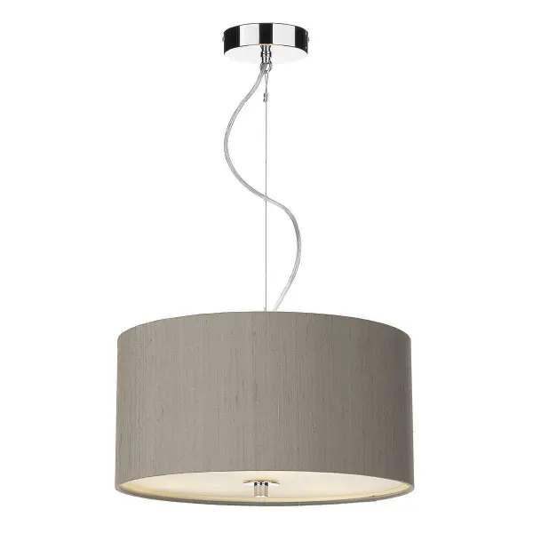 Renoir 40CM 3 Light Pendant Complete with Bespoke Silk Shade