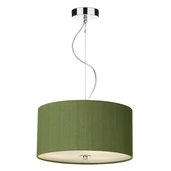 Renoir 40CM 3 Light Pendant Complete with Bespoke Silk Shade