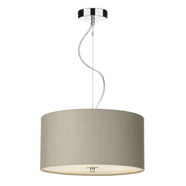 Renoir 40CM 3 Light Pendant Complete with Bespoke Silk Shade