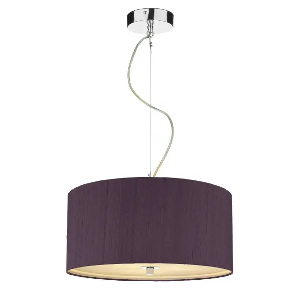 Renoir 40CM 3 Light Pendant Complete with Bespoke Silk Shade