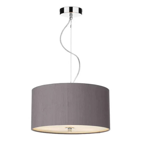 Renoir 40CM 3 Light Pendant Complete with Bespoke Silk Shade