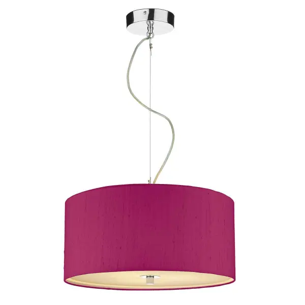 Renoir 40CM 3 Light Pendant Complete with Bespoke Silk Shade