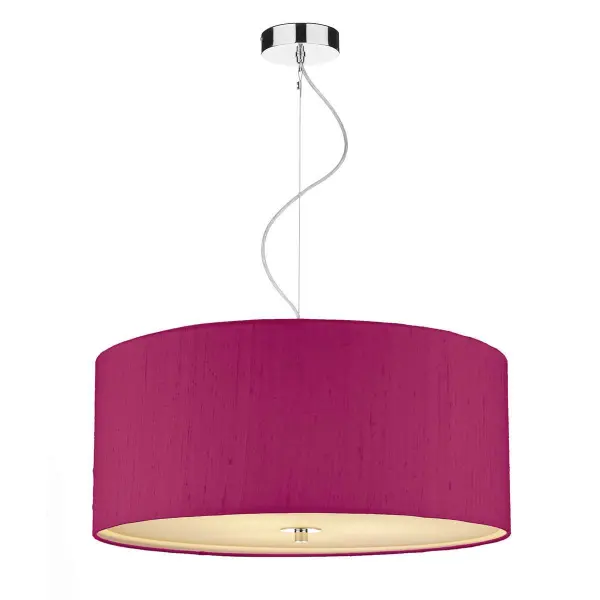 Renoir 60CM 6 Light Pendant Complete with Bespoke 100% Silk Shade