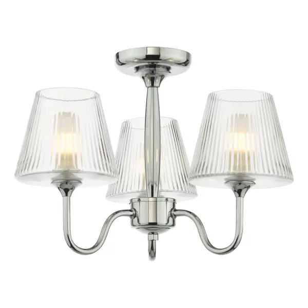 Rimaz 3 Light Polished Chrome Semi Flush IP44
