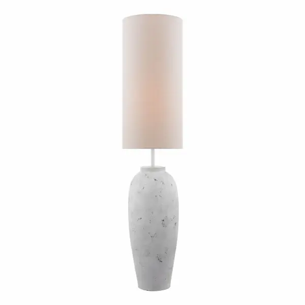 Roetta White & Grey Floor Lamp C/W Shade