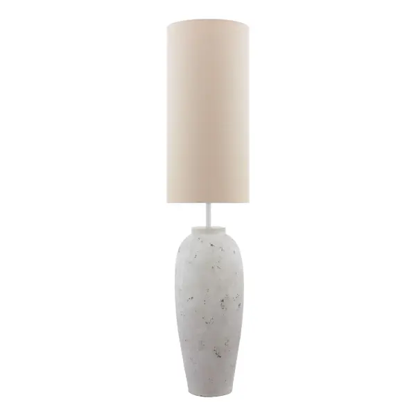 Roetta White & Grey Floor Lamp C/W Shade