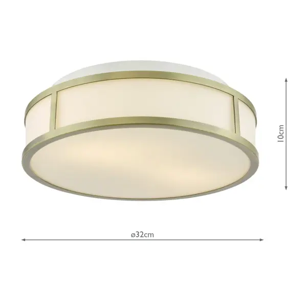 Royce Antique Brass Flush Fitting IP44