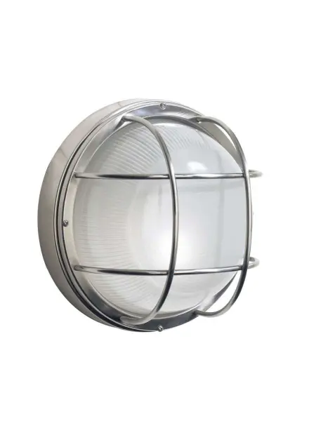 Salcombe Large Round Steel Wall Light IP44
